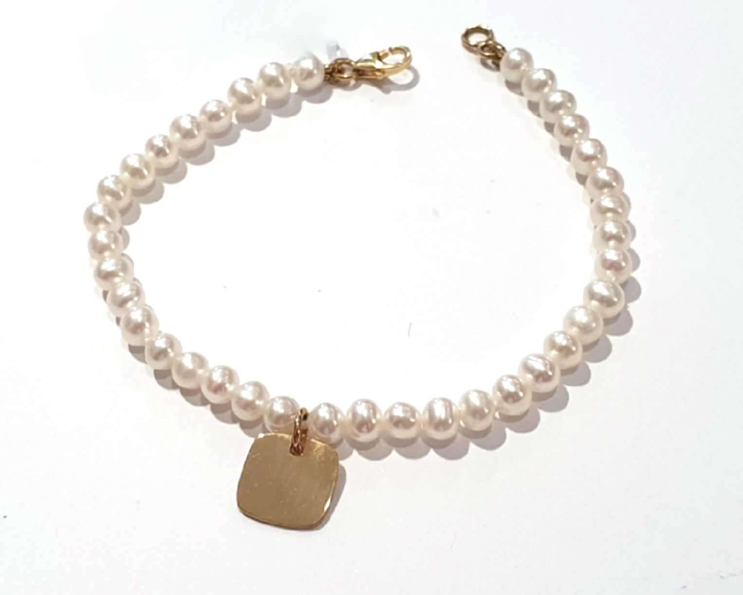 PULSERA PERLAS PLACA